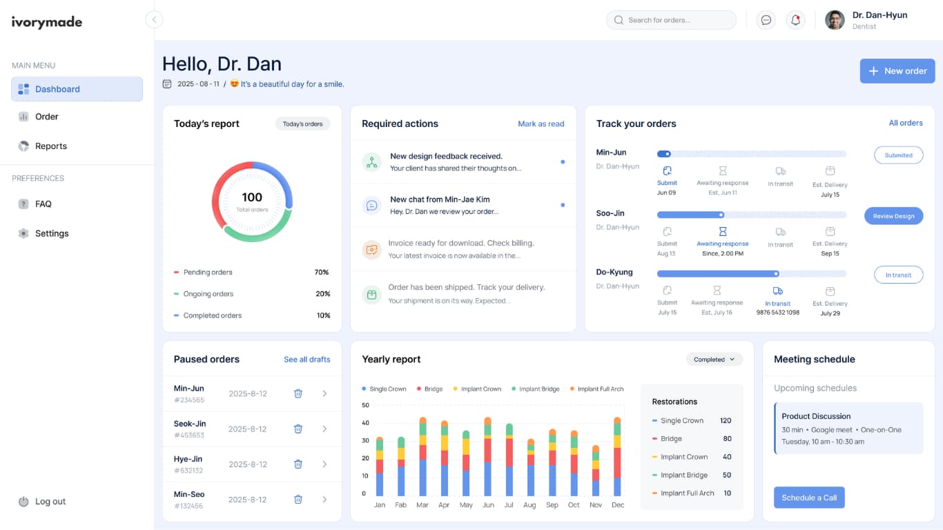 Ivorymade - Dental Prosthetics Management Platform